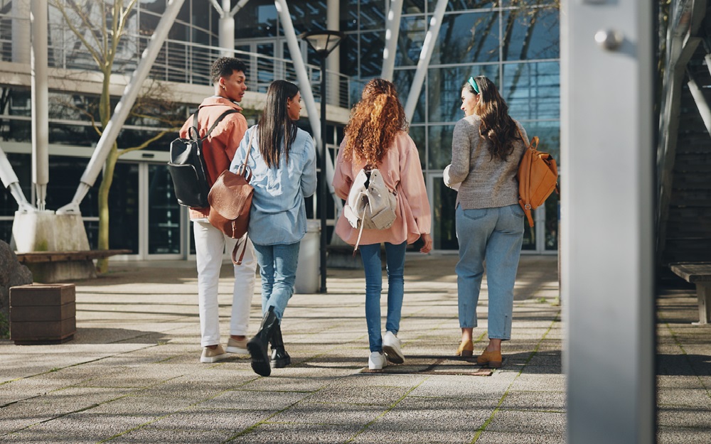 business people walking to convention business people walking from hotel to convention center