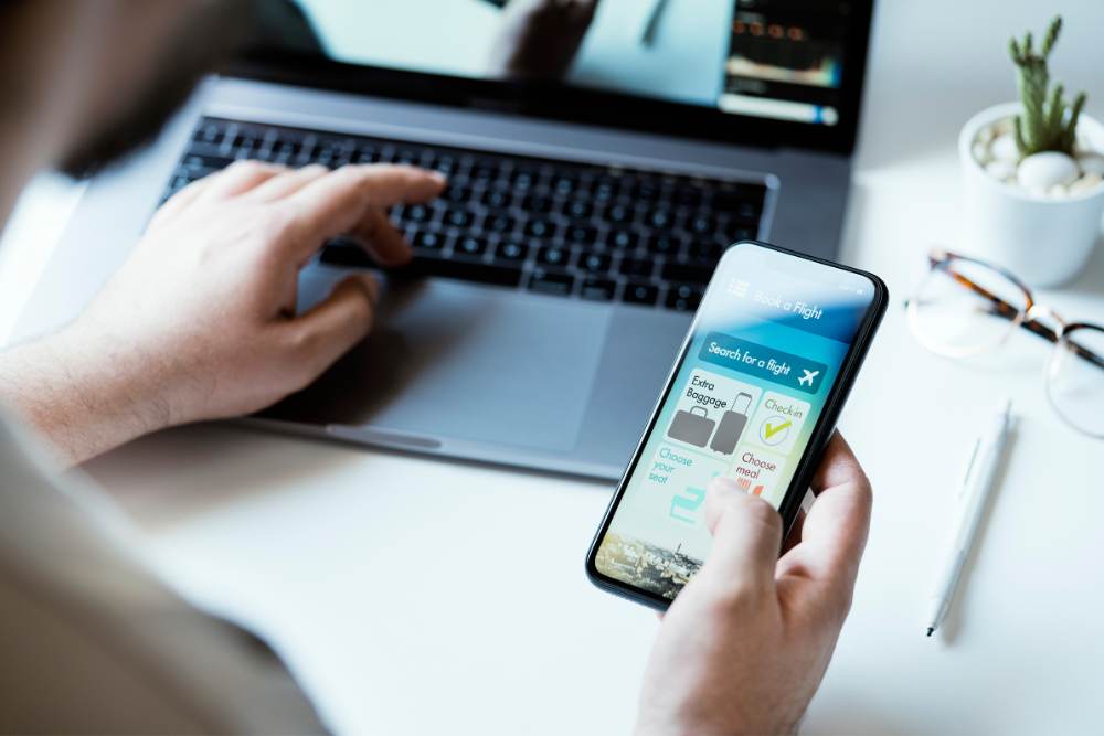 booking a flight via app