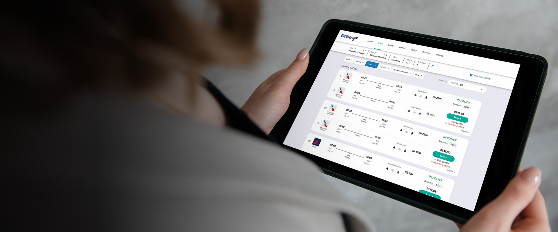 Book, manage and optimize enterprise business travel from any device with GetGoing