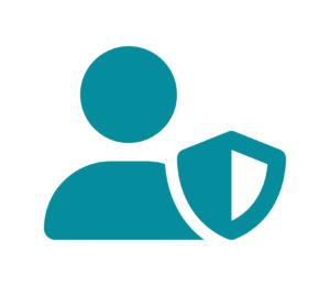 safety Icon person with shield